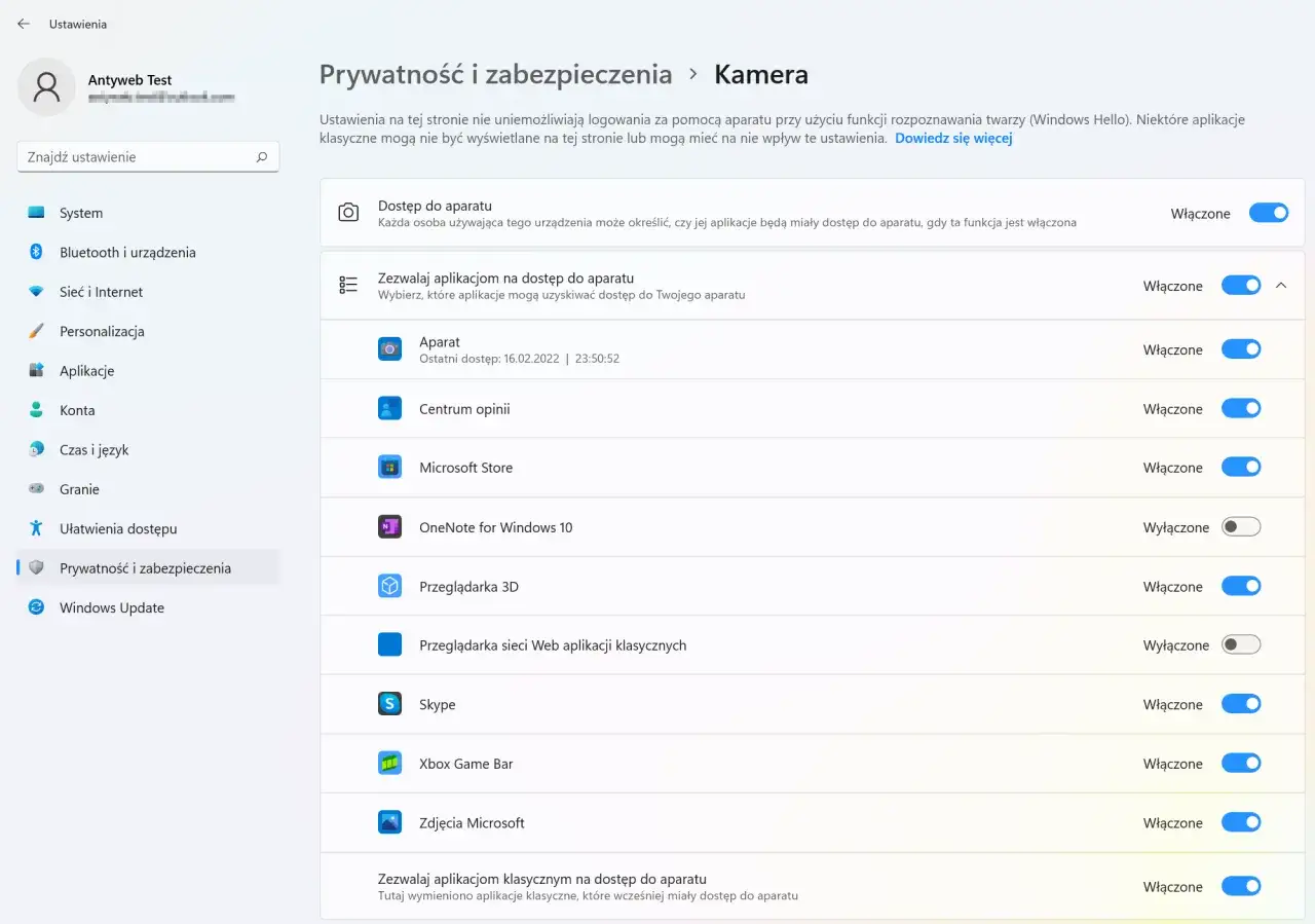 Ustawienia prywatności kamery w systemie Windows. Dowiedz się, jak zrobic zdjecie kamerka, zarządzając dostępem aplikacji.