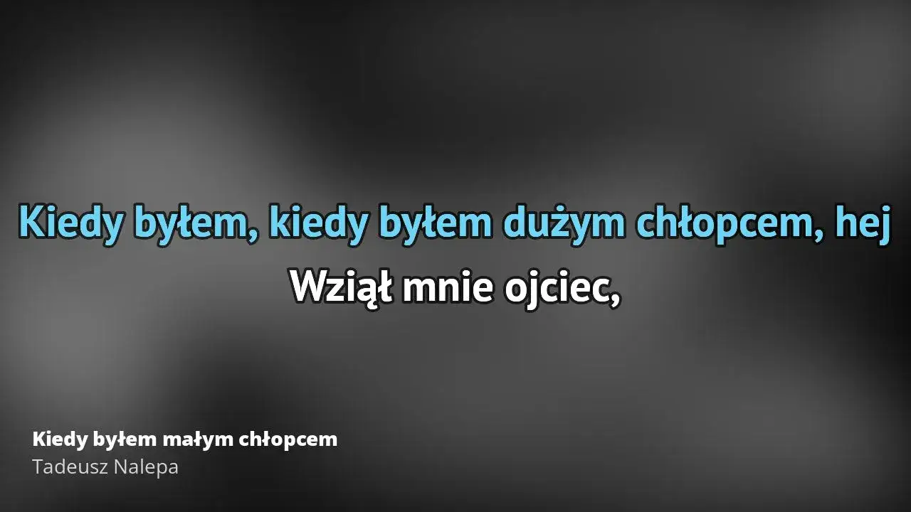 Tekst piosenki kiedy byłem małym chłopcem – emocje i przesłanie utworu
