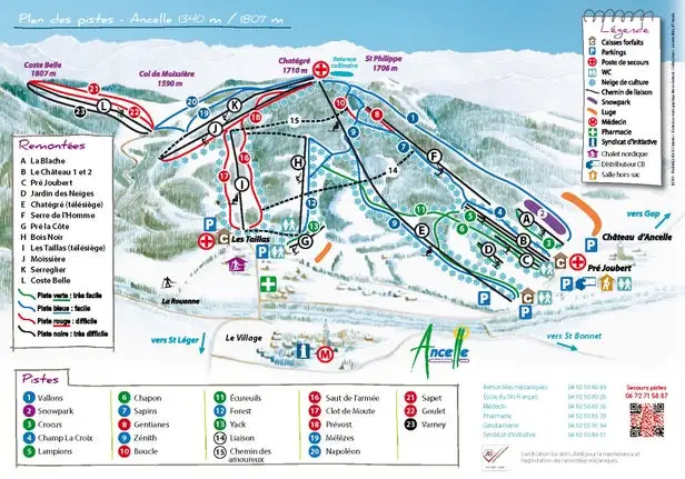 Mapa tras Ancelle