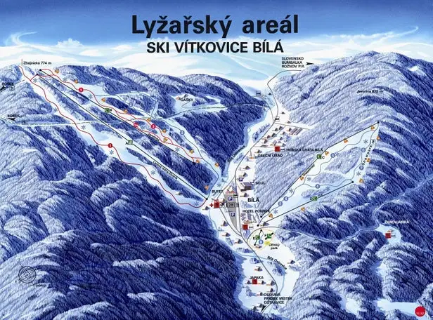 Mapa tras Bílá