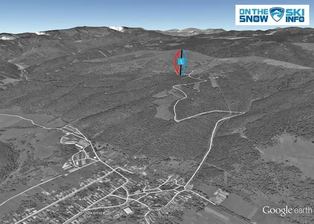 Mapa tras Podkonice - Pleše