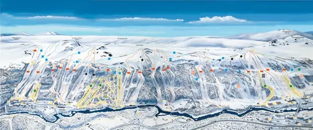 Mapa tras Tänndalen - Hamrafjället