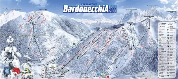 Mapa tras  Bardonecchia