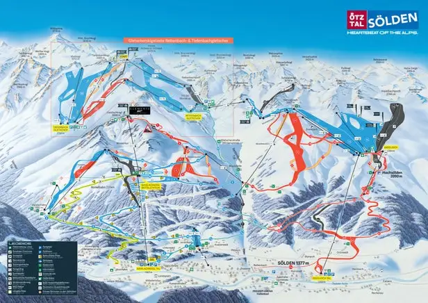 Mapa tras Sölden