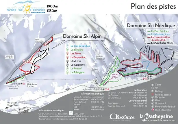 Mapa tras Col d'Ornon