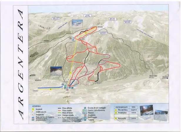 Mapa tras Argentera