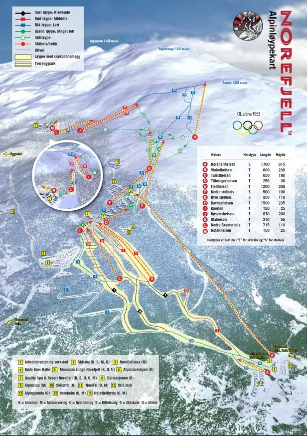 Mapa tras Norefjell