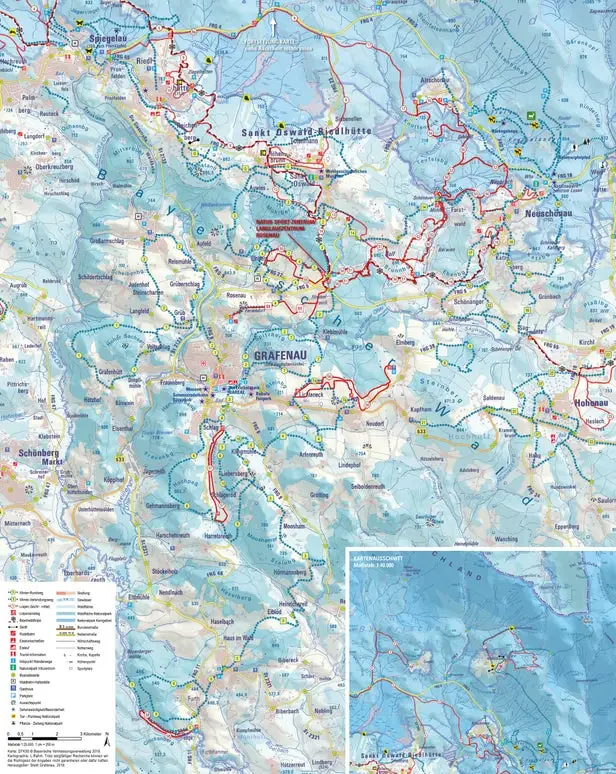 Mapa tras Grafenau