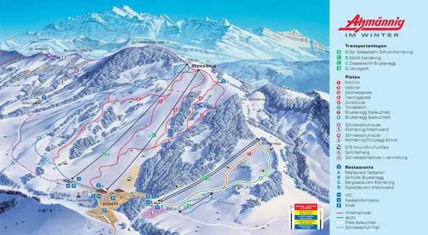 Mapa tras Atzmännig - Goldingen