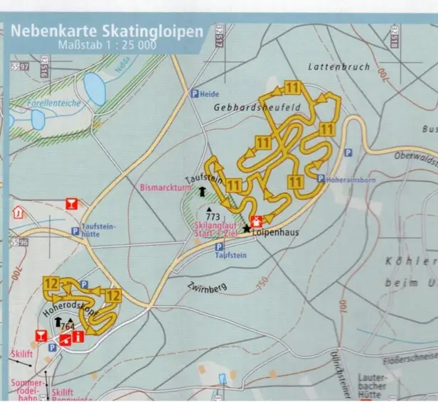 Mapa tras Hoherodskopf - Schotten