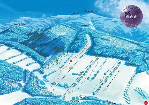 Mapa tras Miroslav - Lipová Lázně