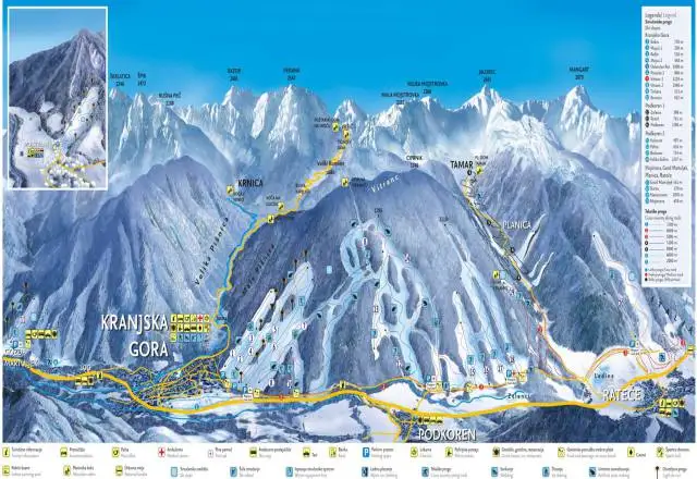 Mapa tras Krvavec