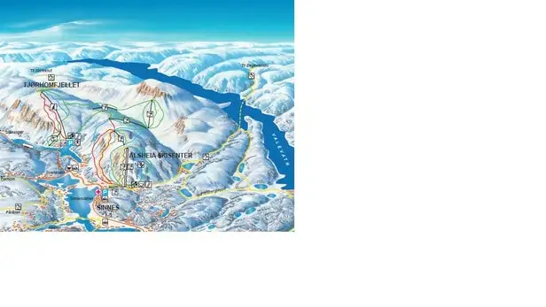 Mapa tras Sirdal