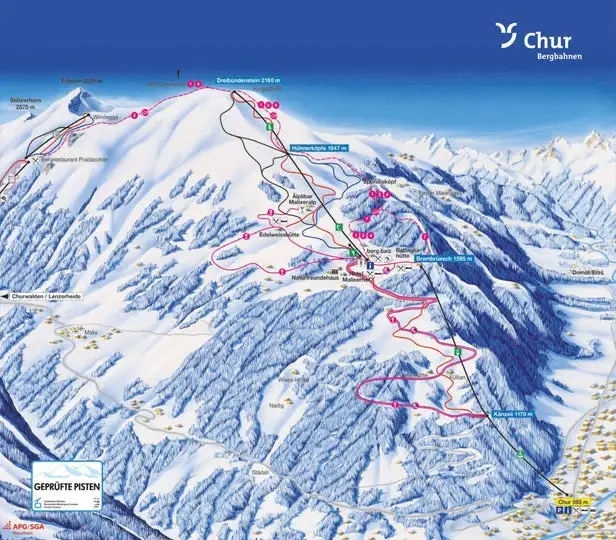 Mapa tras Chur