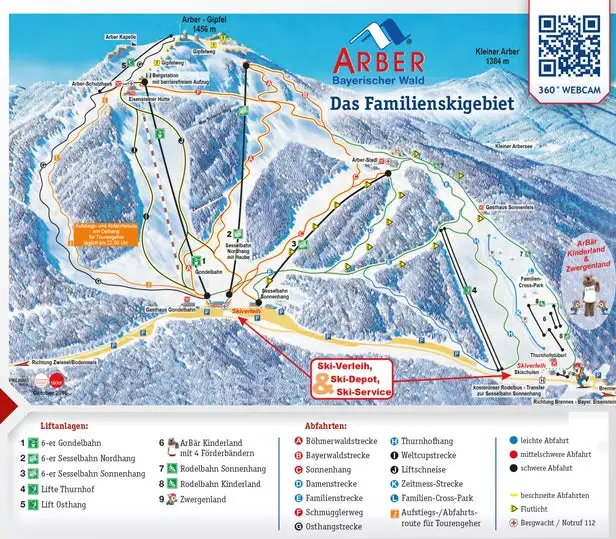 Mapa tras Großer Arber