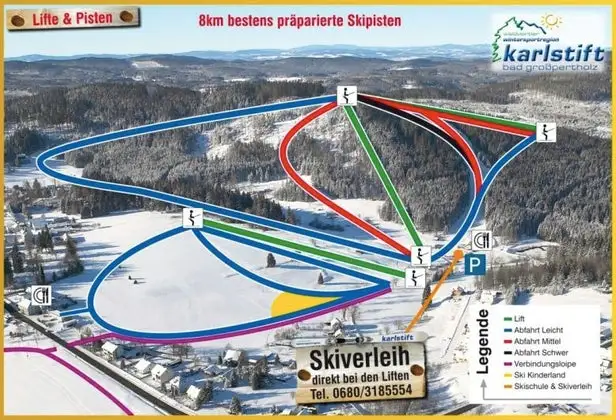 Mapa tras Aichelberglifte Karlstift