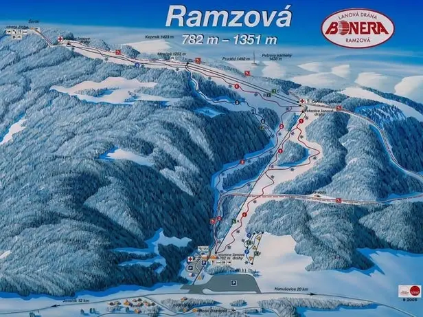 Mapa tras Ramzová