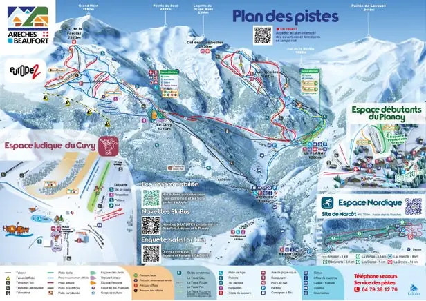 Mapa tras Arêches - Beaufort