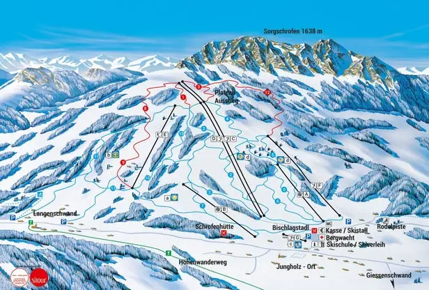Mapa tras Jungholz
