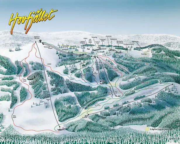Mapa tras Hovfjället