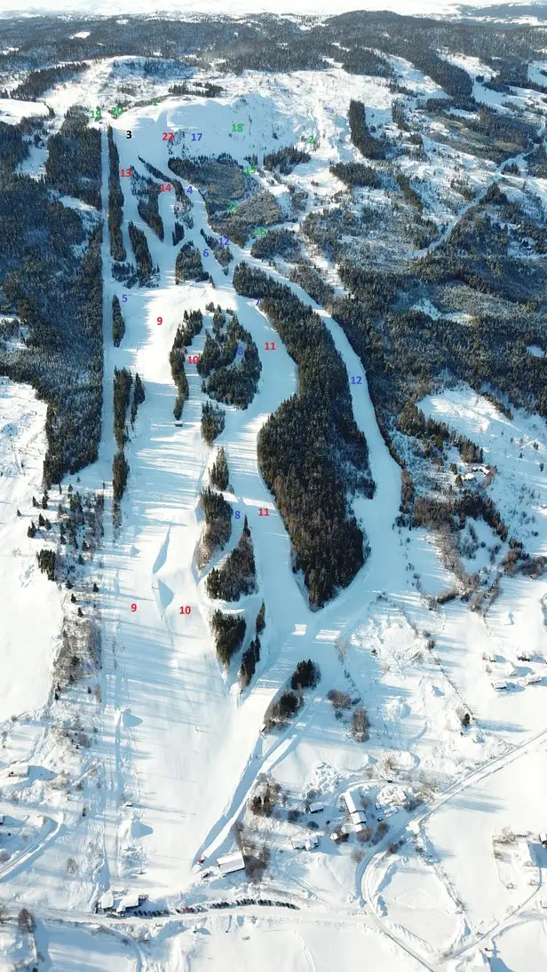 Mapa tras Skagahøgdi Skisenter