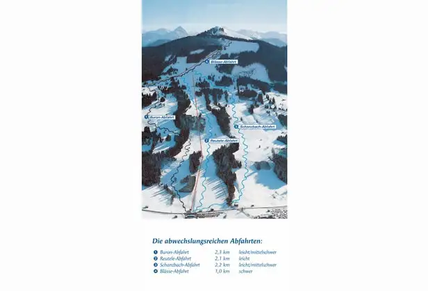 Mapa tras Buron - Wertach