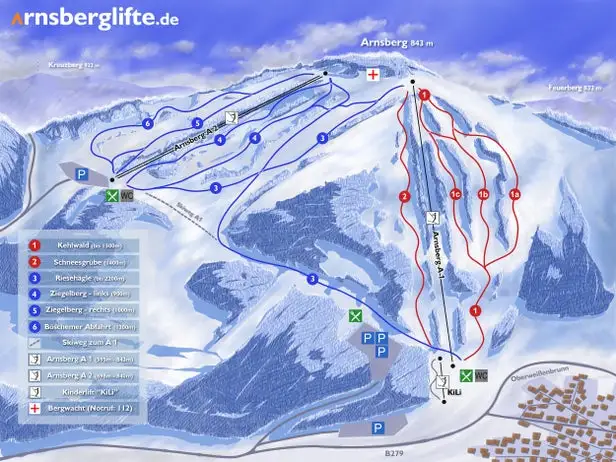 Mapa tras Arnsberglifte
