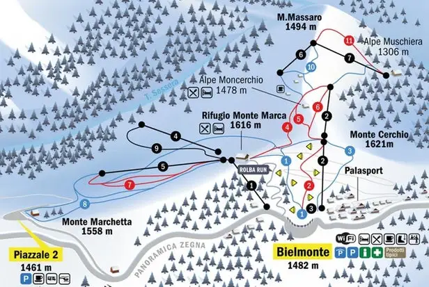 Mapa tras Bielmonte