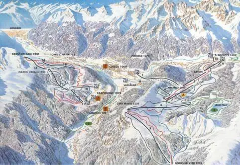 Mapa tras Caspoggio