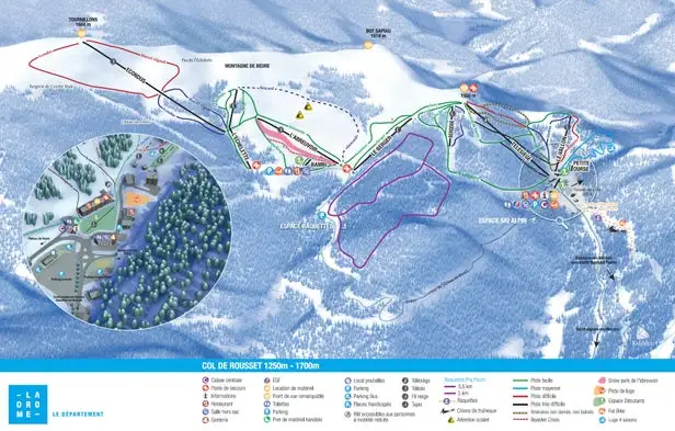 Mapa tras Col de Rousset