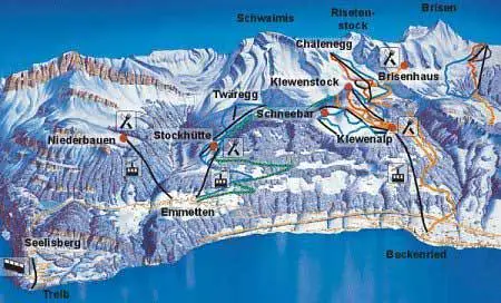 Mapa tras Beckenried - Klewenalp