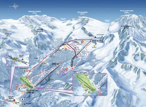 Mapa tras Ceillac