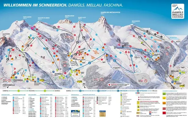 Mapa tras Damüls - Mellau