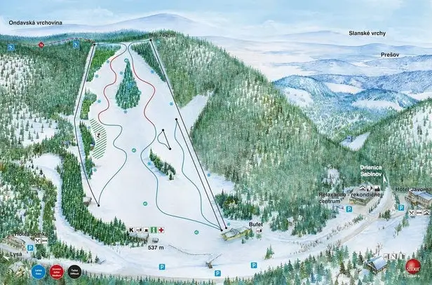 Mapa tras Drienica