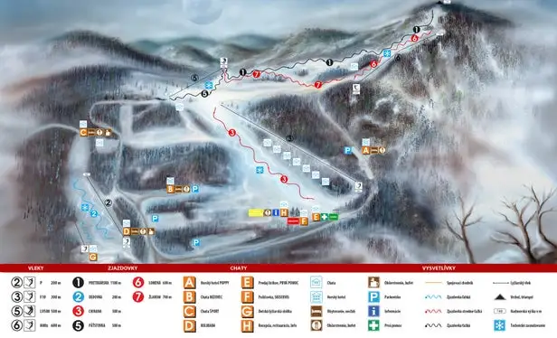 Mapa tras Bezovec