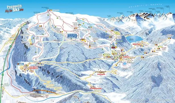 Mapa tras Andalo - Fai della Paganella