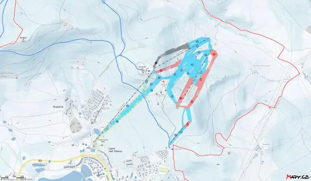 Mapa tras Lipno