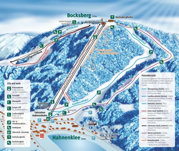 Mapa tras Bocksberg