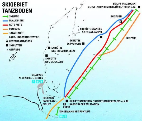 Mapa tras Ebnat - Kappel