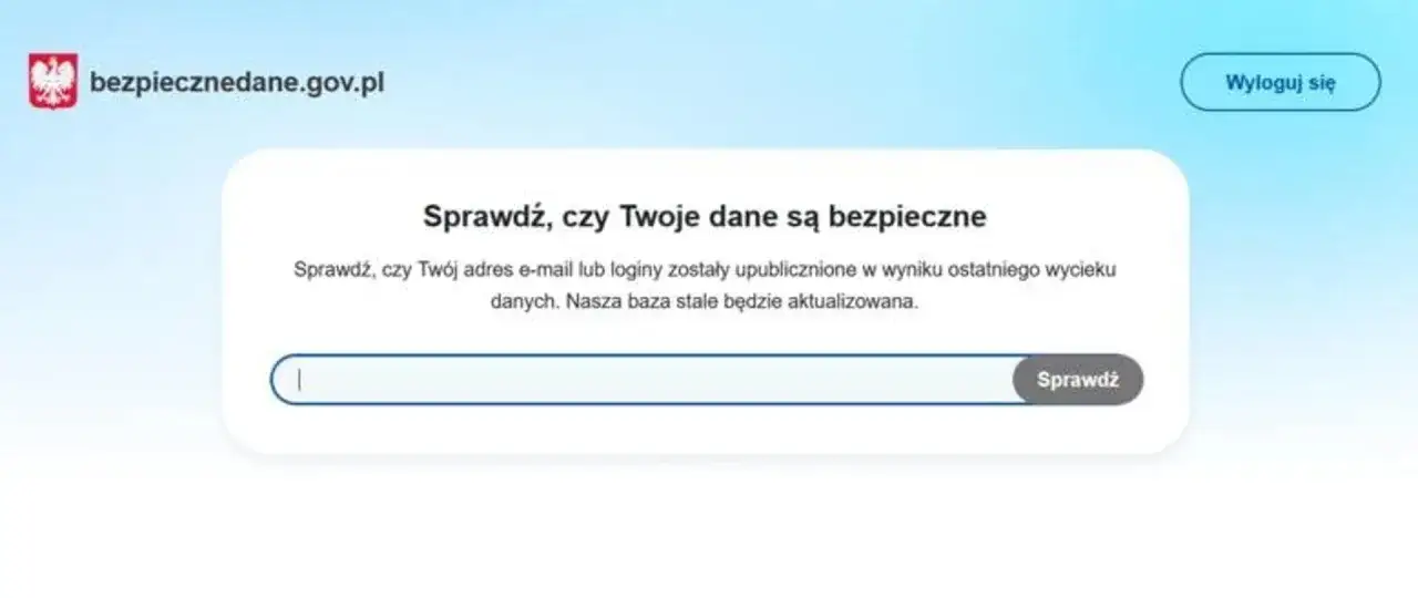 Strona bezpiecznedane.gov.pl sprawdza, czy Twoje dane nie wyciekły, chroniąc przed zagrożeniami typu xml external entity.