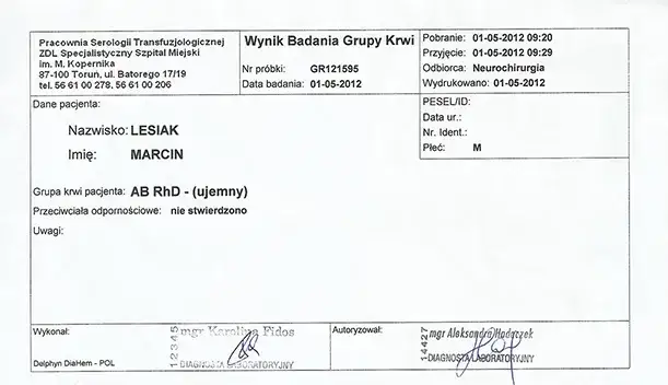 Ile czekać na wynik grupy krwi? Od cito do KrewKarty