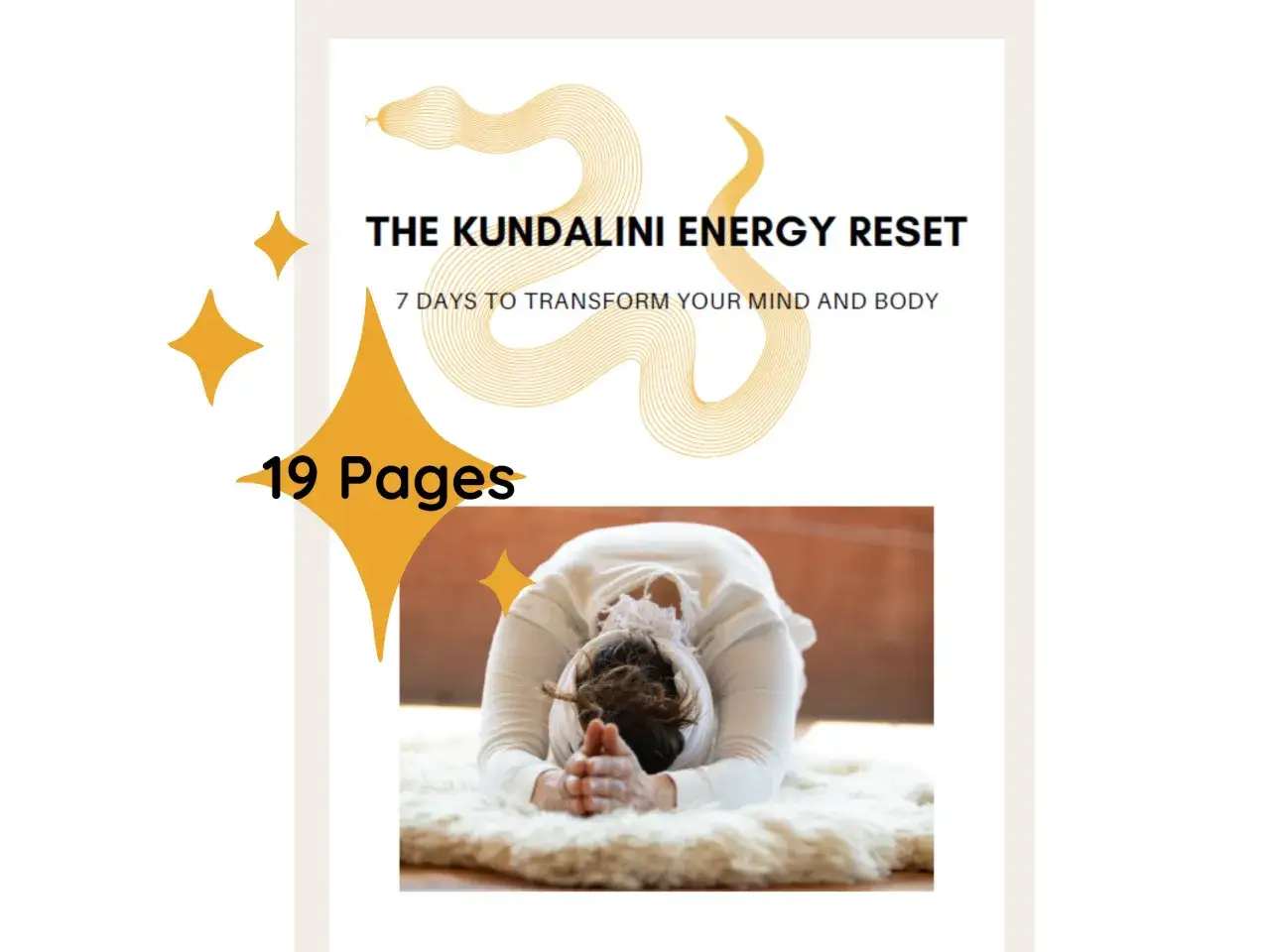 Przewodnik "The Kundalini Energy Reset" (19 stron) pokazuje, jak oczyścić czakry, transformując umysł i ciało.