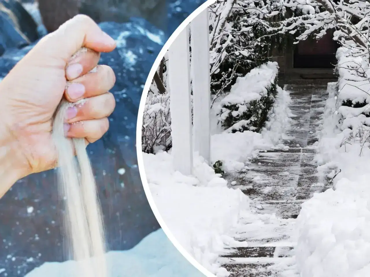 Czym posypać lód na chodniku, aby nie szkodzić roślinom i zwierzętom