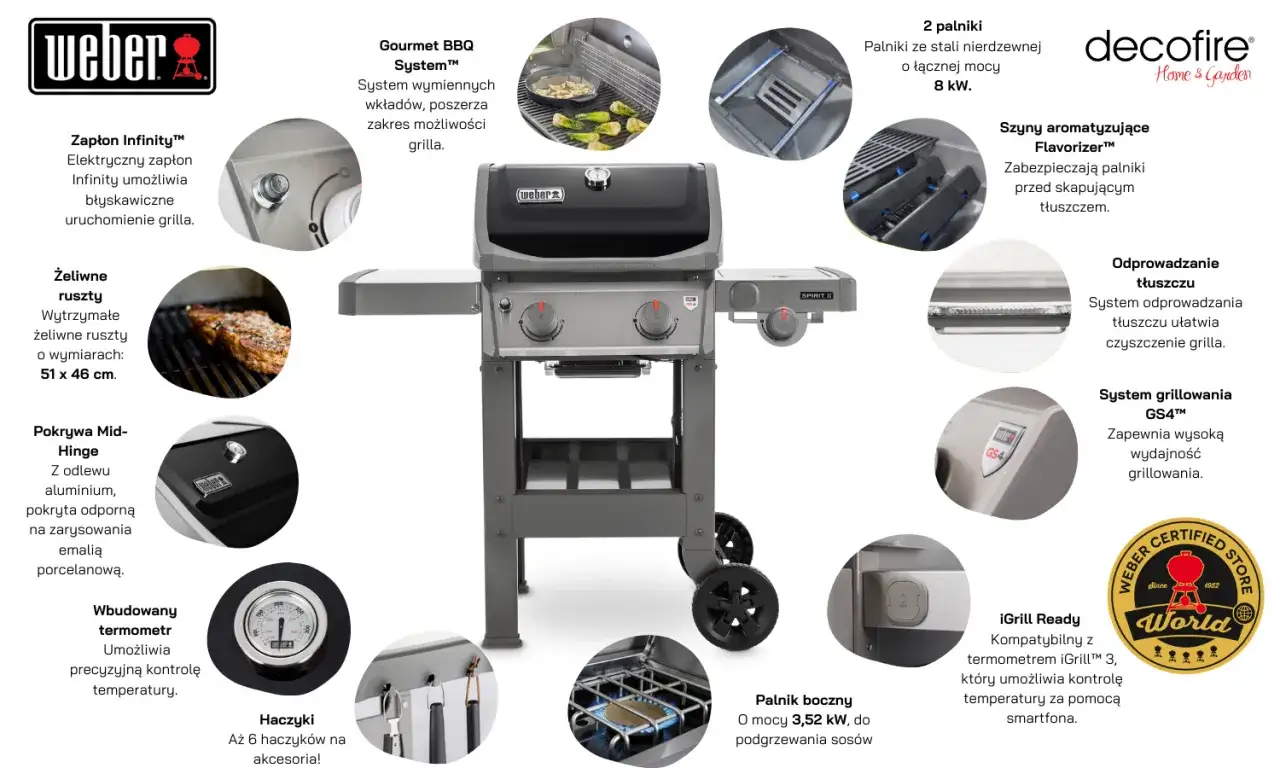 Weber Spirit grill – poznaj najlepsze modele i ich wyjątkowe funkcje