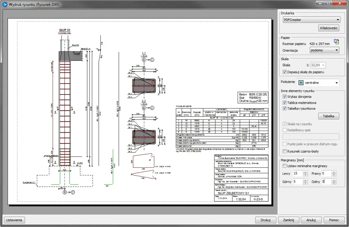 Zbrojenie słupa: rysunek, zasady, błędy wg Eurokodu 2