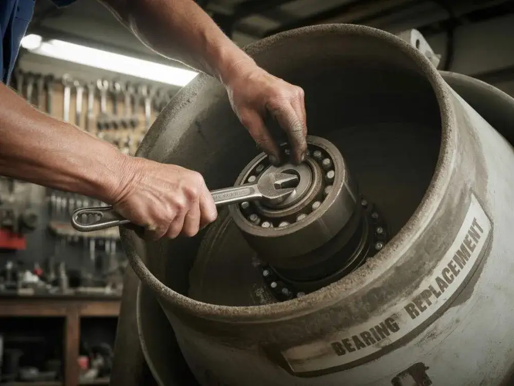 Jak wymienić łożyska w betoniarce 150 l - uniknij kosztownych błędów