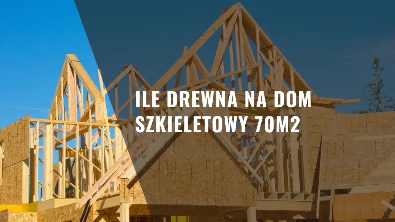 Drewniana konstrukcja domu szkieletowego w budowie.