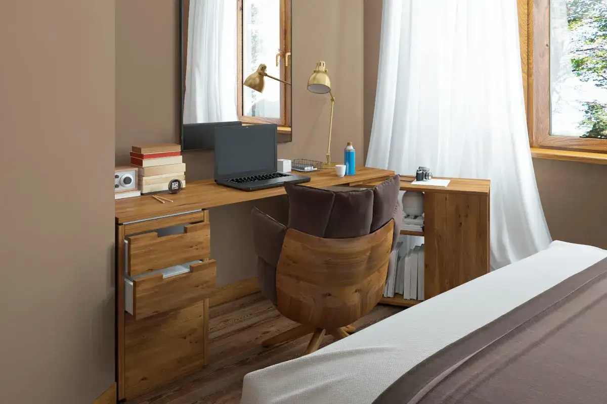 Biurko w sypialni: Jak ukryć pracę i odzyskać spokój?