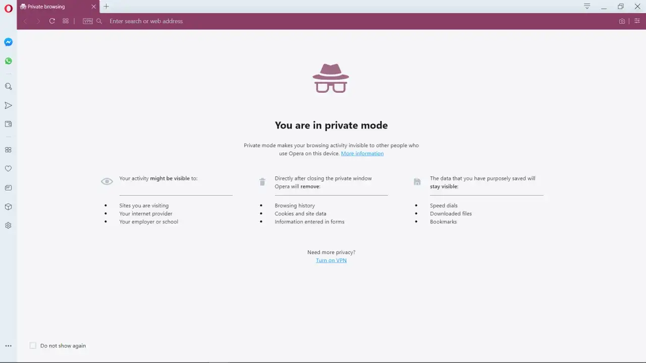 Try private compute services co to? Opera w trybie prywatnym ukrywa Twoją aktywność przed innymi użytkownikami urządzenia.