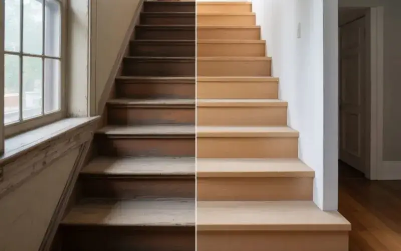 Jak odnowić stare drewniane schody w domu bez cyklinowania?
